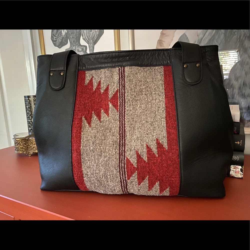 Leather Wool Handmade Bag Tote Purse 🐑